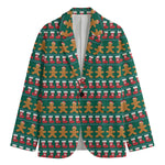 Christmas Gingerbread Man Pattern Print Men's Blazer