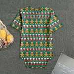 Christmas Gingerbread Man Pattern Print Men's Bodysuit