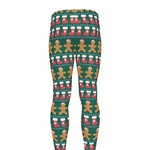 Christmas Gingerbread Man Pattern Print Men's leggings