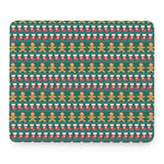 Christmas Gingerbread Man Pattern Print Mouse Pad