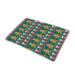 Christmas Gingerbread Man Pattern Print Pet Cooling Mat Cover