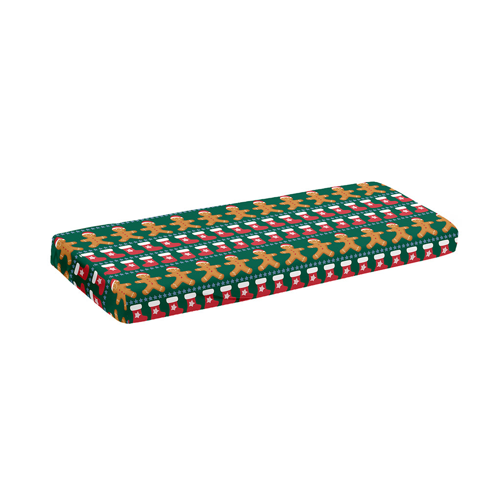 Christmas Gingerbread Man Pattern Print Piano Keyboard Cover