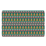 Christmas Gingerbread Man Pattern Print Polyester Doormat