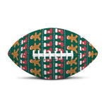 Christmas Gingerbread Man Pattern Print Rugby Ball