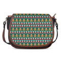 Christmas Gingerbread Man Pattern Print Saddle Bag
