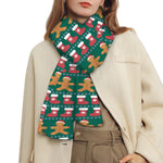 Christmas Gingerbread Man Pattern Print Scarf