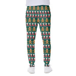 Christmas Gingerbread Man Pattern Print Scuba Joggers