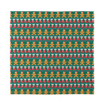 Christmas Gingerbread Man Pattern Print Silk Bandana