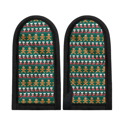 Christmas Gingerbread Man Pattern Print Skillet Handle Cover