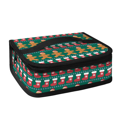 Christmas Gingerbread Man Pattern Print Small Lunch Bag