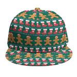 Christmas Gingerbread Man Pattern Print Snapback Cap