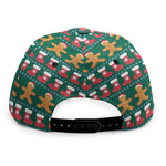 Christmas Gingerbread Man Pattern Print Snapback Cap
