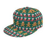 Christmas Gingerbread Man Pattern Print Snapback Cap