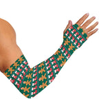 Christmas Gingerbread Man Pattern Print Sun Protection Arm Sleeves