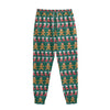 Christmas Gingerbread Man Pattern Print Sweatpants