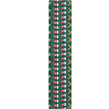 Christmas Gingerbread Man Pattern Print Table Runner