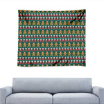 Christmas Gingerbread Man Pattern Print Tapestry