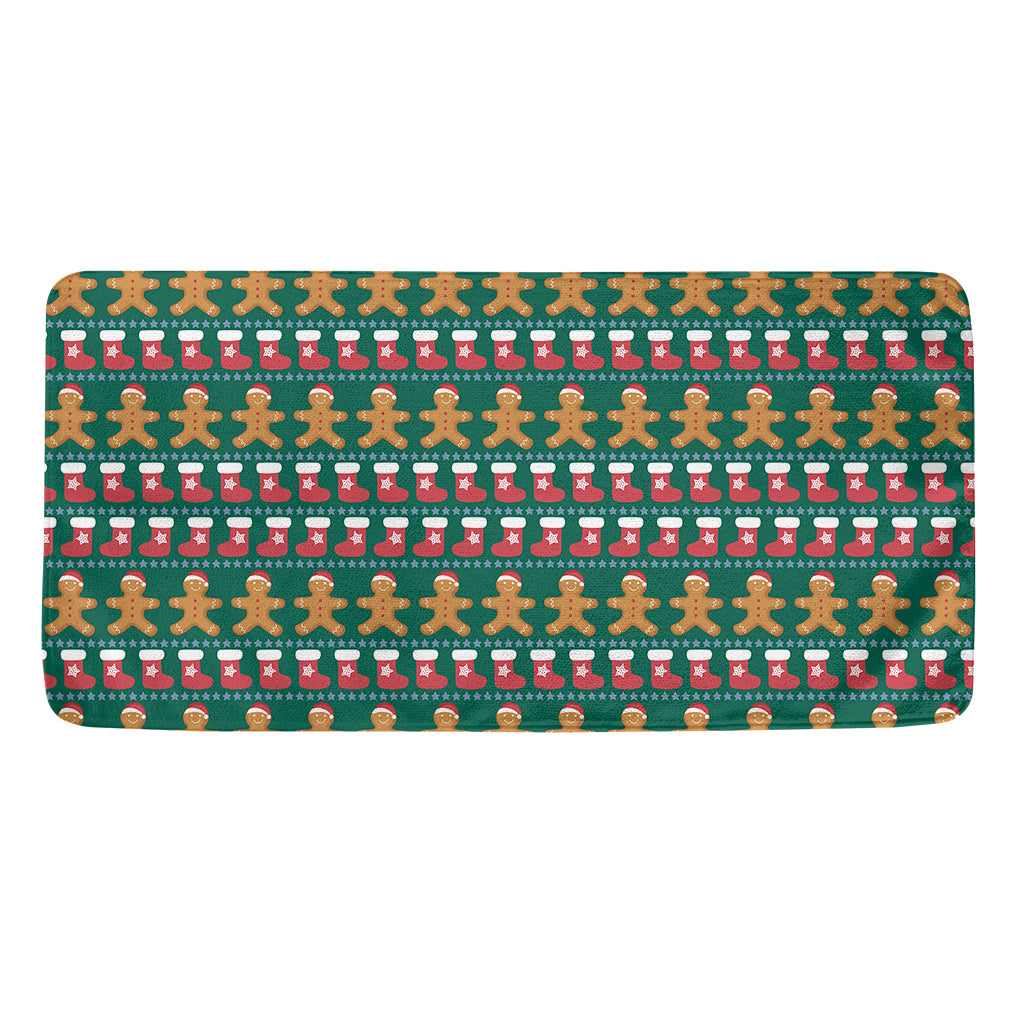 Christmas Gingerbread Man Pattern Print Towel