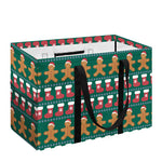 Christmas Gingerbread Man Pattern Print Utility Tote Bag
