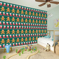 Christmas Gingerbread Man Pattern Print Wall Sticker