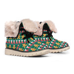 Christmas Gingerbread Man Pattern Print Winter Boots