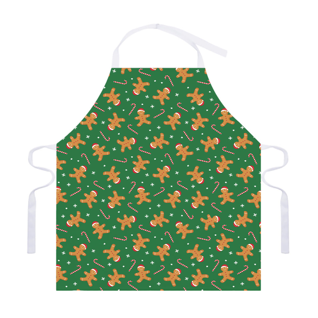 Christmas Gingerbread Pattern Print Adjustable Apron