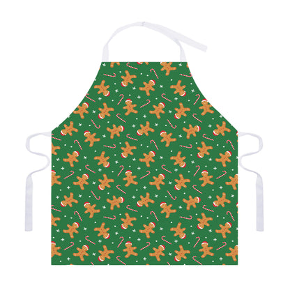 Christmas Gingerbread Pattern Print Adjustable Apron