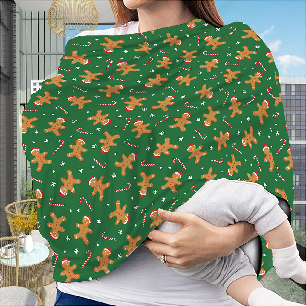 Christmas Gingerbread Pattern Print Baby Seat Cover