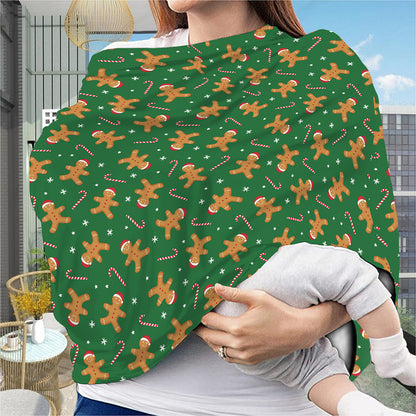 Christmas Gingerbread Pattern Print Baby Seat Cover