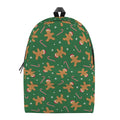 Christmas Gingerbread Pattern Print School Backpack