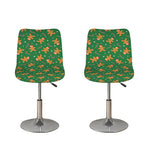 Christmas Gingerbread Pattern Print Bar Stool Covers