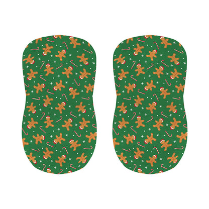 Christmas Gingerbread Pattern Print Bar Stool Covers