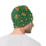 Christmas Gingerbread Pattern Print Beanie