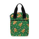 Christmas Gingerbread Pattern Print Bible Tote Bag
