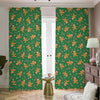 Christmas Gingerbread Pattern Print Blackout Pencil Pleat Curtains