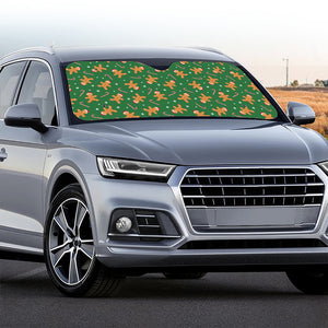 Christmas Gingerbread Pattern Print Car Windshield Sun Shade