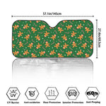 Christmas Gingerbread Pattern Print Car Windshield Sun Shade