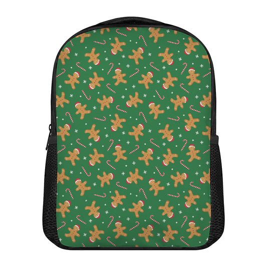 Christmas Gingerbread Pattern Print Casual Backpack