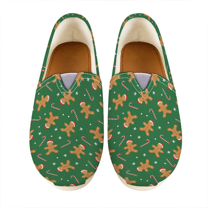 Christmas Gingerbread Pattern Print Casual Shoes