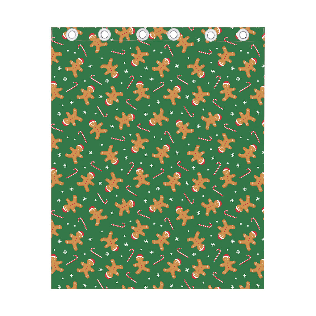 Christmas Gingerbread Pattern Print Curtain