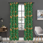 Christmas Gingerbread Pattern Print Curtain