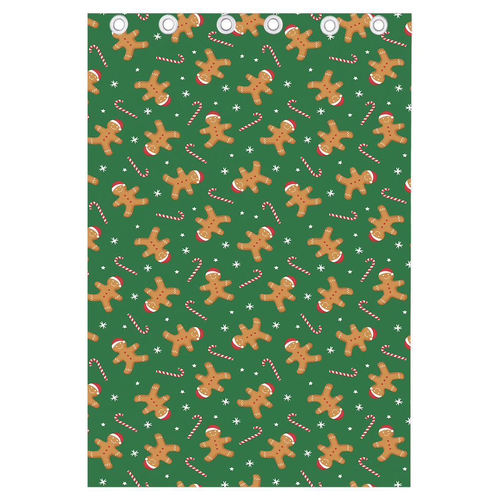 Christmas Gingerbread Pattern Print Curtain
