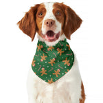 Christmas Gingerbread Pattern Print Dog Bandana
