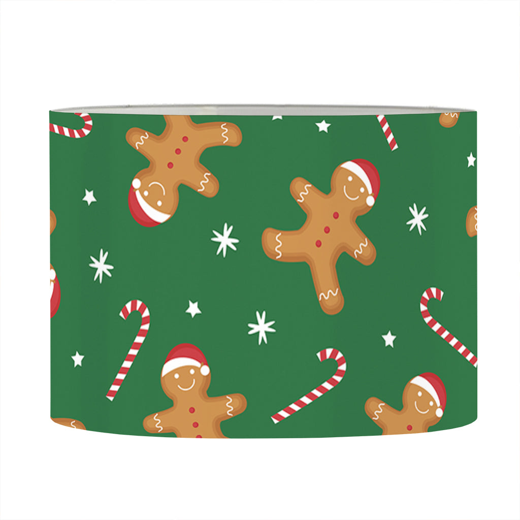 Christmas Gingerbread Pattern Print Drum Lamp Shade