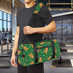 Christmas Gingerbread Pattern Print Gym Bag