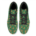 Christmas Gingerbread Pattern Print High Top Leather Sneakers