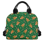 Christmas Gingerbread Pattern Print Insulated Lunch Bag