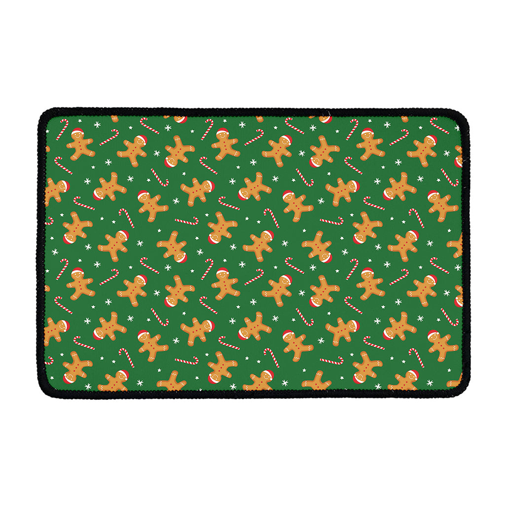 Christmas Gingerbread Pattern Print Kitchen Mat