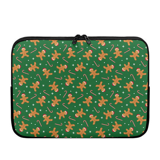 Christmas Gingerbread Pattern Print Laptop Sleeve