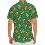 Christmas Gingerbread Pattern Print Men's Deep V-Neck Shirt